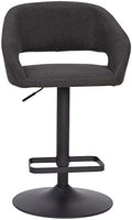 Flash Furniture Fabric Adjustable Barstool, Charcoal/Black by FlashFurniture