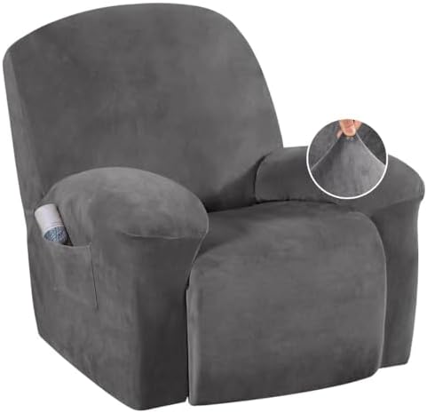 H.VERSAILTEX Velvet Recliner Chair Covers 1-Piece by HVERSAILTEX