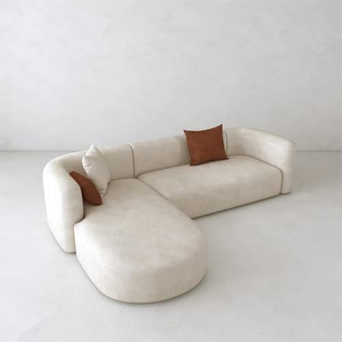 Acanva Mellow Modern Tight Curved Back Velvet Sofa - Image 4