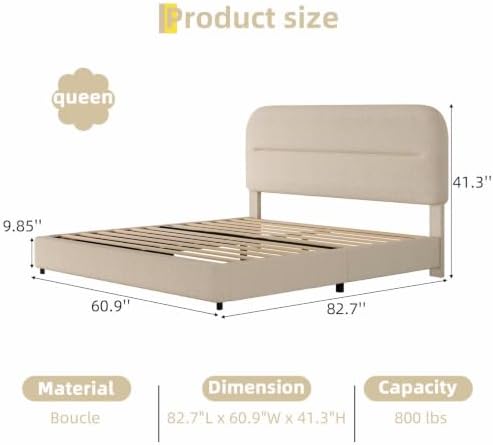 HOMBCK Queen Bed Frame - Image 2