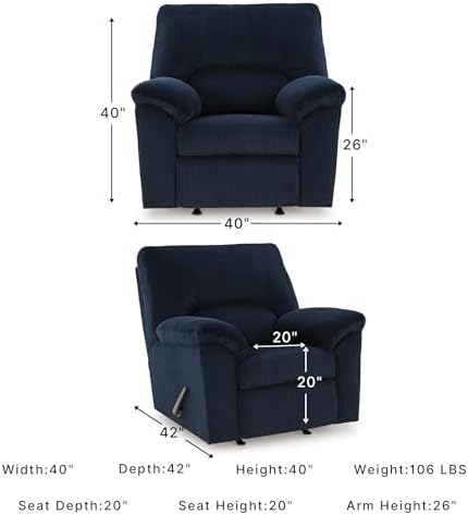 Signature Design by Ashley Rocker Recliner Chair - Image 3