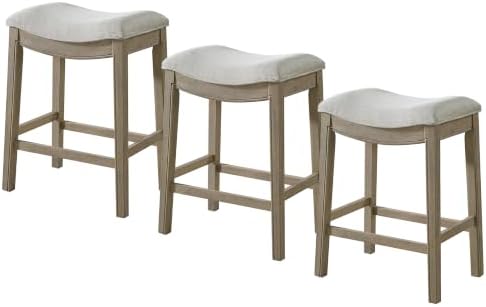 ROME + OAK Parker 26" Backless Saddle Stool, Reclaimed Oak by ROMEOAK