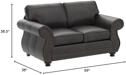 Leinster Faux Leather Loveseat - Image 3