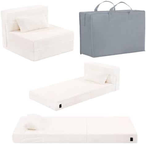 Foldable Sofa for Kids with Pillow, Washable Folding Floor Mat for Child by Givjoy