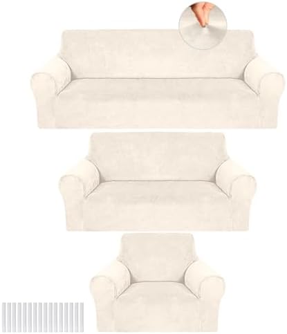 Peryiter 3 Pcs Couch and Loveseat Sofa Covers by Peryiter