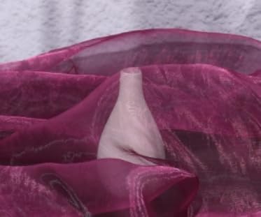 Two-Tone Iridescent Holographic Organza Fabric - 5.5 Yards | Lightweight Sheer Gauze Voile Tulle | for Dresses, Party Decor, DIY Crafts, Shiny Backdrops(Fuchsia Black)