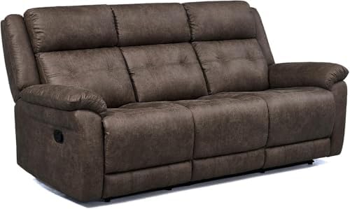 Oversized Manual Recliner Sofa, 86” Extra Wide 3 Seater Reclining Couch by Future-readycomfortformoder