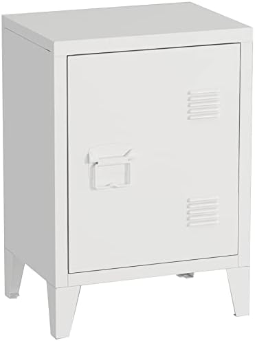 MIOCASA Metal Nightstand Modern End Side Table Steel Bedside Storage Cabinet by MIOCASA