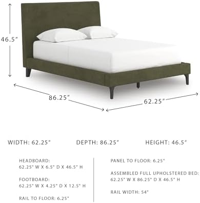 Signature Design by Ashley Darcalli Full Upholstered Bed Frame, No Box Spring - Image 3
