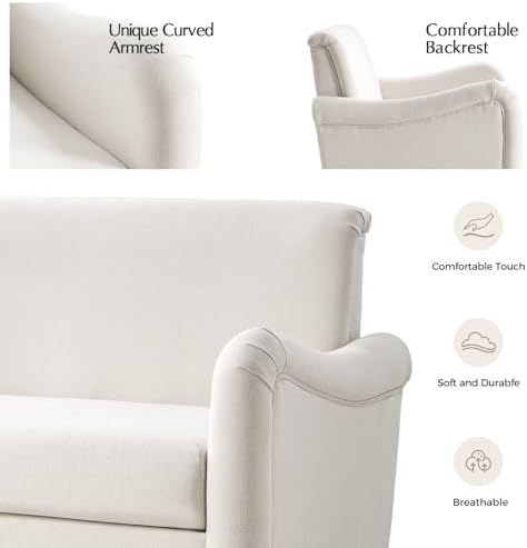 50.5 Inch Mid-century Modern Upholstered Loveseat Sofa - Image 6