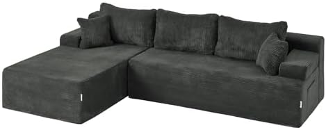 Hobestluk Boneless Couch Modular Sectional Sofa L-Shape Lounge Cloud Couch - Image 3