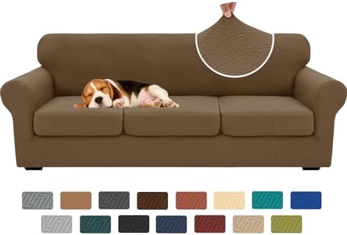 XINEAGE 4-Piece Stretch X-Large Sofa Cover, Washable Couch Covers by XINEAGE