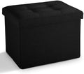 LINMAGCO Ottoman with Storage Small Foot Rest Stool Under Desk Stool Short by LINMAGCO