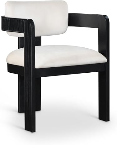 Meridian Furniture Sacha Velvet/Rubberwood Dining Chair - Image 4