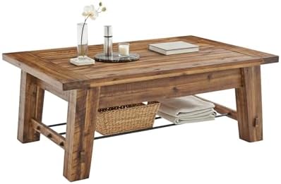 Alaterre Durango Rustic Industrial Solid Wood Coffee Table by AlaterreFurniture