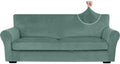 XINEAGE 3-Piece Velvet Sofa Cover, Couch Covers by XINEAGE