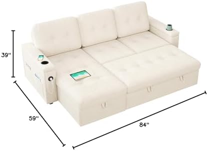 PaPaJet 84 Inch Sofa Bed, Sleeper Sofa - Image 2