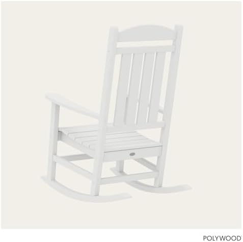 POLYWOOD Presidential Rocking Chair in White - Image 4