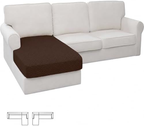 XINEAGE Stretch Chaise Cover for L Shaped Sofa Individual Sofa Slipcovers by XINEAGE