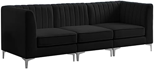 Meridian Furniture 604Black-S93 Alina Collection Modern | Contemporary Black - Image 4