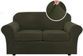 H.VERSAILTEX Real Velvet Plush 3 Piece Stretch Sofa Covers Couch Covers by HVERSAILTEX
