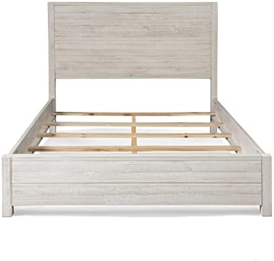 Grain Wood Furniture Montauk Solid Wood Bed, King Size, Rustic Off-White - Image 3