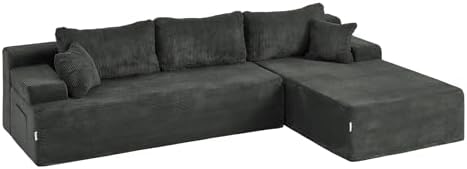 Hobestluk Boneless Couches Modular Sectional Sofa L-Shape Oversized Chaise - Image 3
