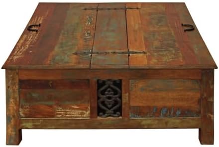 Pemberly Row 40" Reclaimed Solid Wood Lift-Top Coffee Table, Kiln-Dried Hardwood by PEMBERLYROW