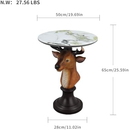 Realistic Deer Head Accent End Table - Image 2