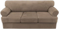 Sofa Cover 4 Piece T Cushion Sofa Slipcovers Thick Velvet Couch Cover Furniture by HVERSAILTEX