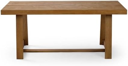 Plank+Beam Classic 72 Inch Dining Table, Rectangular, Pecan Wirebrush - Image 6