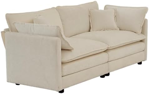 Tmsan 76.7" Loveseat Sofa 2 Seater Cloud Couch, Small Love Seat Sectional - Image 7