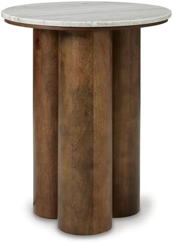Signature Design by Ashley Accent Table, Warm Brown Wood Legs - Image 4