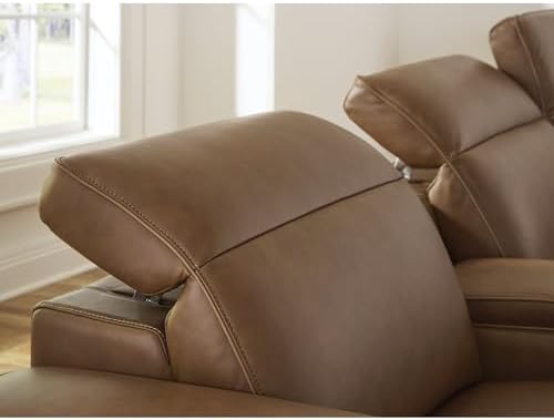 Signature Design by Ashley 5-Piece Leather Power Reclining Sectional Couch - Image 4