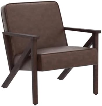 Yaheetech Mid-Century Accent Chairs Set of 2, Dark Brown - Image 4