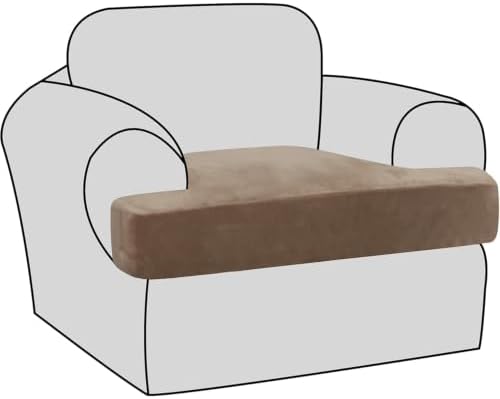 H.VERSAILTEX Stretch Velvet T Cushion Chair Covers by HVERSAILTEX