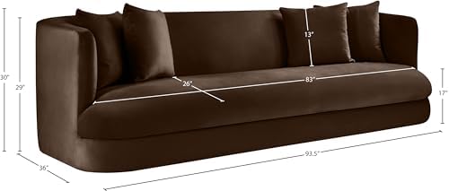 Meridian Furniture 699Brown-S Alder Collection Modern | Contemporary Sofa - Image 3