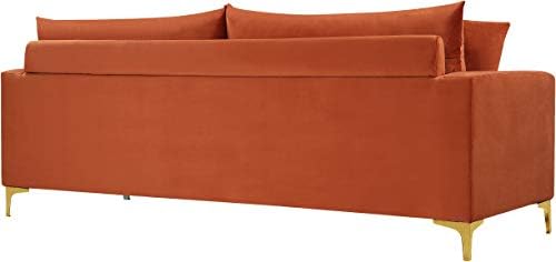 Meridian Furniture 633Cognac-S Naomi Collection Modern | Contemporary Velvet - Image 6