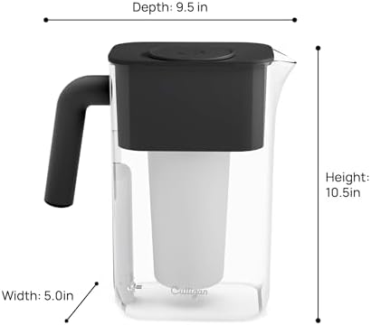 Culligan ZeroWater 10-Cup Pitcher Water Filter Removes PFAS, Matte Black - Image 3