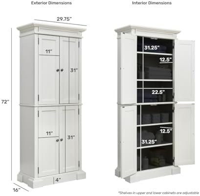 Homestyles Americana Off-White Pantry - Image 3