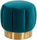 SAFAVIEH Couture Home Maxine Petrol Velvet Channel Tufted Living Room Bedroom by Unknown