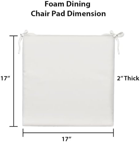 RSH DECOR: Sunbrella Foam Chair Cushions Set of 2 | 17" x 17" x 2" | - Image 3