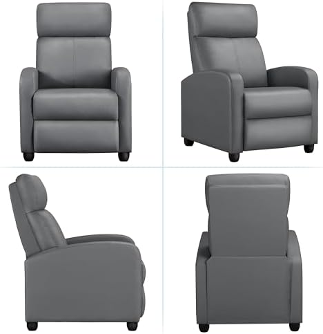Yaheetech Recliner Chair with 3 Adjustable Angles Living Room Chairs Gray - Image 5