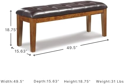 Signature Design by Ashley Ralene Tufted Upholstered Dining Room Bench - Image 3