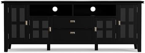 SIMPLIHOME Artisan TV Stand and Bookcase in Black - Image 2