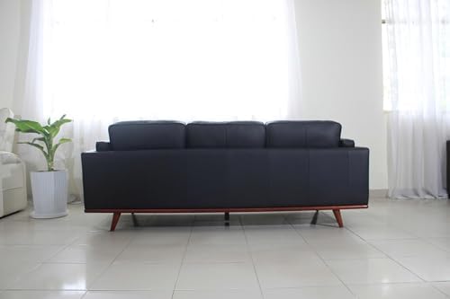 Mega Solutions Savoy Full All Around Front and Back Italian Leather Sofa 89" - Image 6