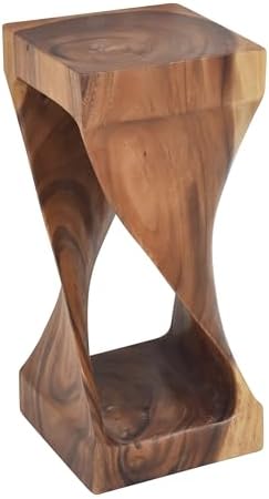 Steve Silver Furniture Solona Solid Wood Side Table, Acacia Whimsical Carved - Image 5