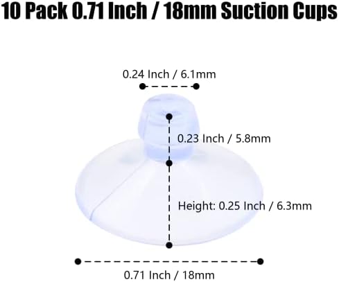 10 Pack 18mm Clear PVC Suction Cups - Image 4