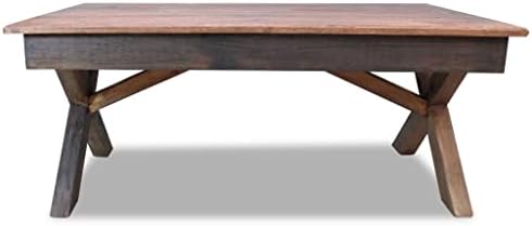 Solid Reclaimed Mahogany Wood Coffee Table 43.3x23.6x17.7 Inches, Rustic by Unknown