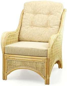 Jam Lounge Living Accent Armchair Natural Color, Natural Rattan Wicker Handmade - Image 3